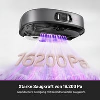 Aspirator robot cu mop Eureka J15 Pro Ultra, putere de aspirare 16200 Pa, curățare mop cu apă caldă la 75°C, stație de autocurățare, perie anti-încâlcire 2