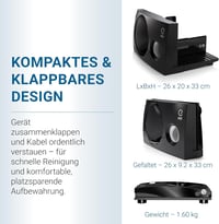 EUREL RS42 elektromos kenyérszeletelő, összecsukható, 170 mm, rozsdamentes penge - Black Rs42 4