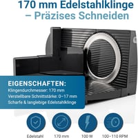 EUREL RS42 elektromos kenyérszeletelő, összecsukható, 170 mm, rozsdamentes penge - Black Rs42 5