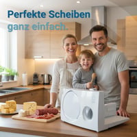 Elektrický krájač EUREL RS42 biely – Skladací krájač na chlieb s čepeľou z nehrdzavejúcej ocele Ø 170 mm – hrúbka rezu 0 – 17 mm, bez BPA 8