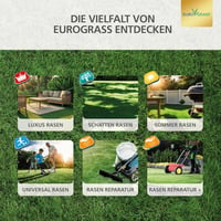EURO GRASS Gyepjavító Fűmag Keverék Gyors Csírázású 2kg 130m² Kopár Foltok Javítására Sűrű Tartós Gyep Őszi Vetéshez 6