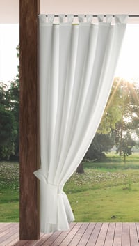 Vonkajší záves Eurofirany Garden so suchým zipsom, 1 ks, biely, 200x155 cm, odolný voči UV žiareniu, vodeodolný, na balkón, terasu, pergolu, altánok 1