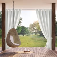Vonkajší záves Eurofirany Garden so suchým zipsom, 1 ks, biely, 200x155 cm, odolný voči UV žiareniu, vodeodolný, na balkón, terasu, pergolu, altánok 2