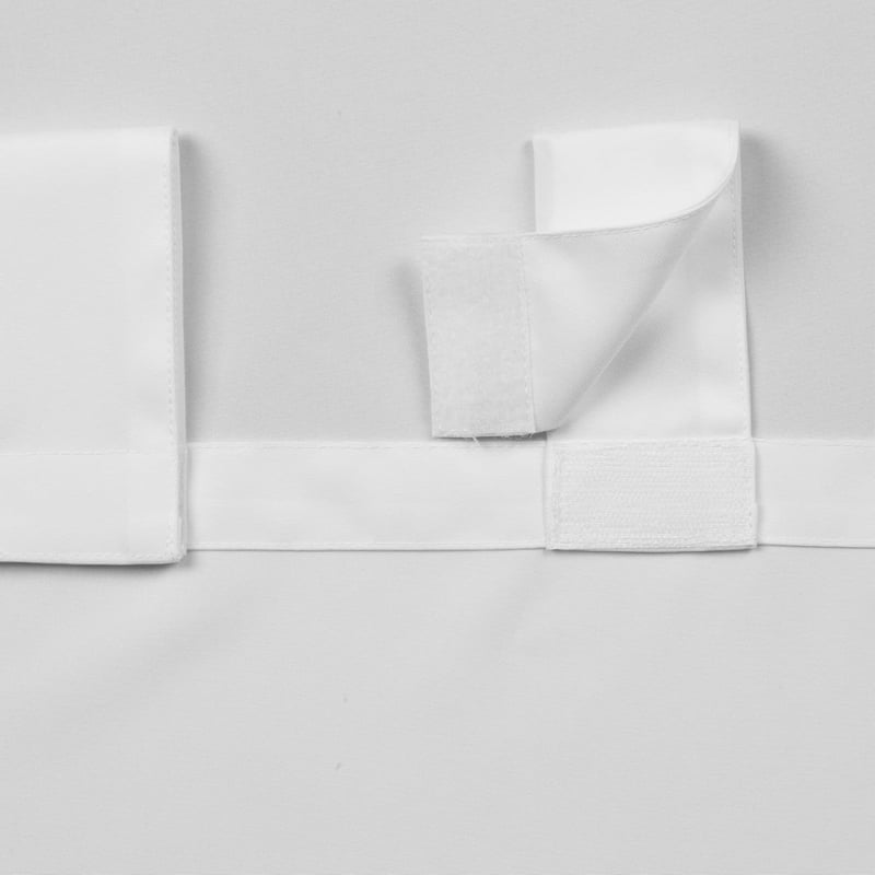 Eurofirany kültéri függöny hurokkal, UV védelemmel, 260x155 cm, fehér - H260 x B155 cm (1er Pack), White, Velcro loops