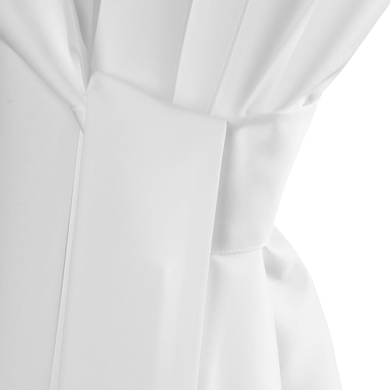Eurofirany kültéri függöny hurokkal, UV védelemmel, 260x155 cm, fehér - H260 x B155 cm (1er Pack), White, Velcro loops