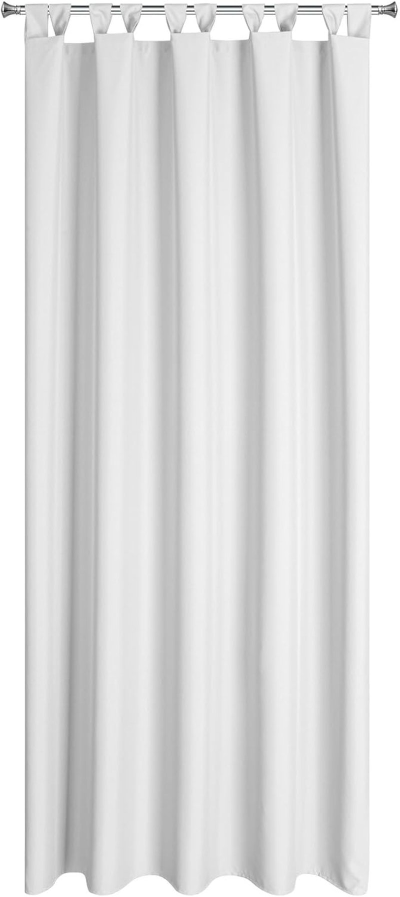 Eurofirany kültéri függöny hurokkal, UV védelemmel, 260x155 cm, fehér - H260 x B155 cm (1er Pack), White, Velcro loops