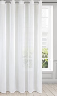 Záclona Eurofirany Lucy Voile, biela, 200x250 cm, priesvitný materiál voile, dekorácia do obývačky a spálne 3