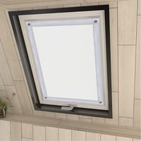 Rulou opac 100% pentru fereastră de mansardă Eurohome, fără găurire, cu ventuze, pentru fereastră Velux C04/104, alb, 37x73 cm 1