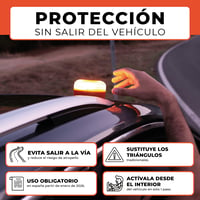 Výstražné svetlo EUROLIGHT V16 s GPS lokalizáciou, pripojením DGT 3.0, integrovanou SIM kartou a dátovým balíkom, krytím IP54, magnetickou základňou a úložným puzdrom 3