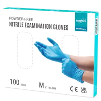 EUROPAPA nitril egyszer használatos vizsgálókesztyű, púdermentes - kék - M-es méret - 100 db 1
