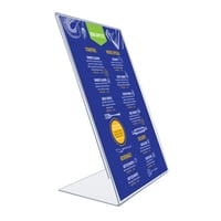 Stojan na plexisklo Europel v tvare L, formát A3 na výšku – číry – 420x297 mm 2