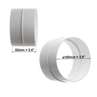 EUROPLAST 100mm ABS okrúhle vetracie potrubie vzduchotechnické potrubie dymovod PVC 2