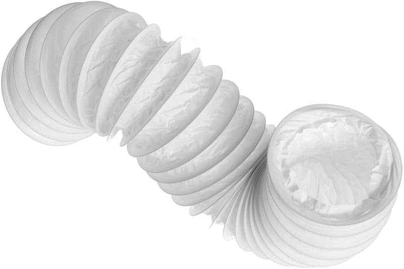 EUROPLAST 100mm PVC Elszívó Cső 1m Légkondicionálóhoz Szárítógéphez Páraelszívóhoz