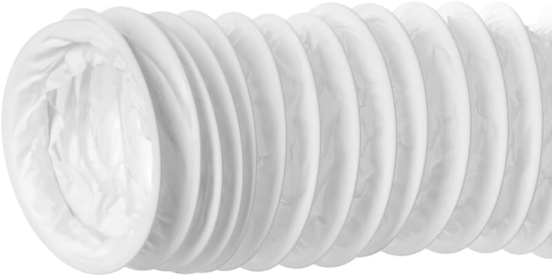 EUROPLAST 100mm PVC Elszívó Cső 1m Légkondicionálóhoz Szárítógéphez Páraelszívóhoz