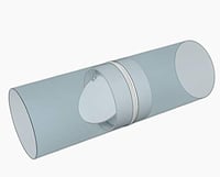 EUROPLAST 100mm Visszacsapó Szelep Légcsatorna Csatlakozó Nem-Visszatérő Lapka 2