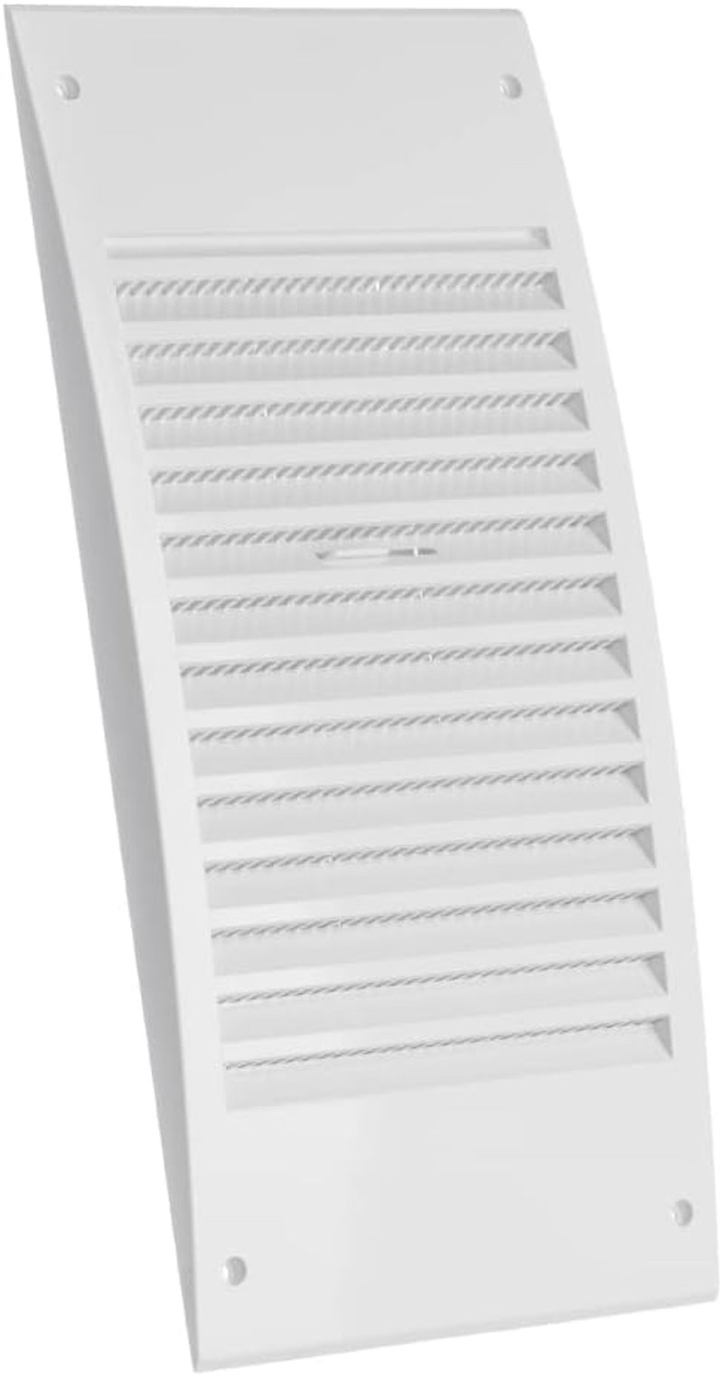 EUROPLAST 140x300mm Szellőzőrács Rovarháló Fehér ABS Végzáró Rács