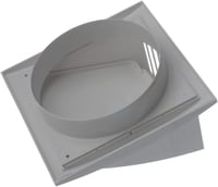 Grilă de ventilație exterioară EUROPLAST cu supapă antiretur, alb - Ø 150 mm 4