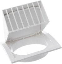 Grilă de ventilație exterioară EUROPLAST cu supapă antiretur, alb - Ø 150 mm 6