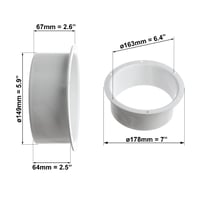 EUROPLAST 150mm nástenná príruba pre vzduchotechnické potrubie, kruhová 2