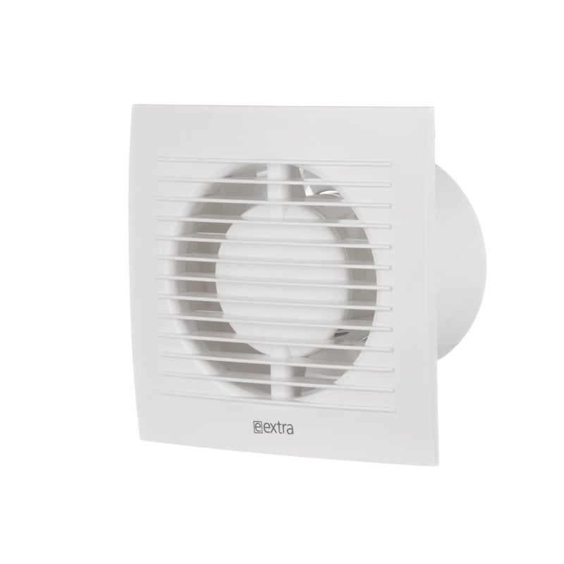 EUROPLAST Kupaonski Ventilator 100mm Promjer Tihi Ventilator Bijeli WC Odvlaživač Zraka Zidni Ispušni Ventilator