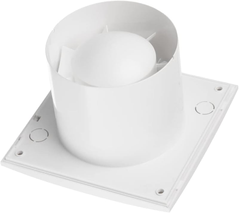EUROPLAST Fürdőszoba Ventilátor 100mm Átmérő Csendes Szellőztető Fehér WC Páramentesítő Fali Elszívó