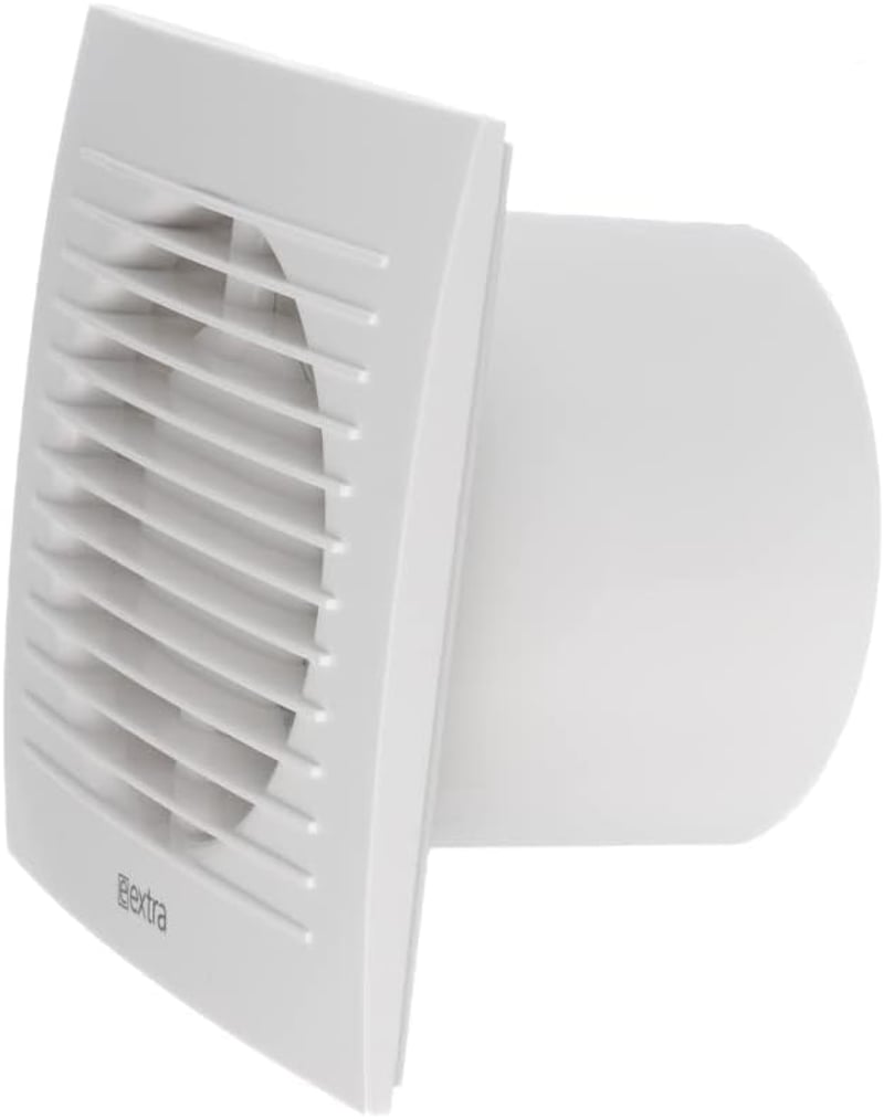 EUROPLAST Fürdőszoba Ventilátor 100mm Átmérő Csendes Szellőztető Fehér WC Páramentesítő Fali Elszívó