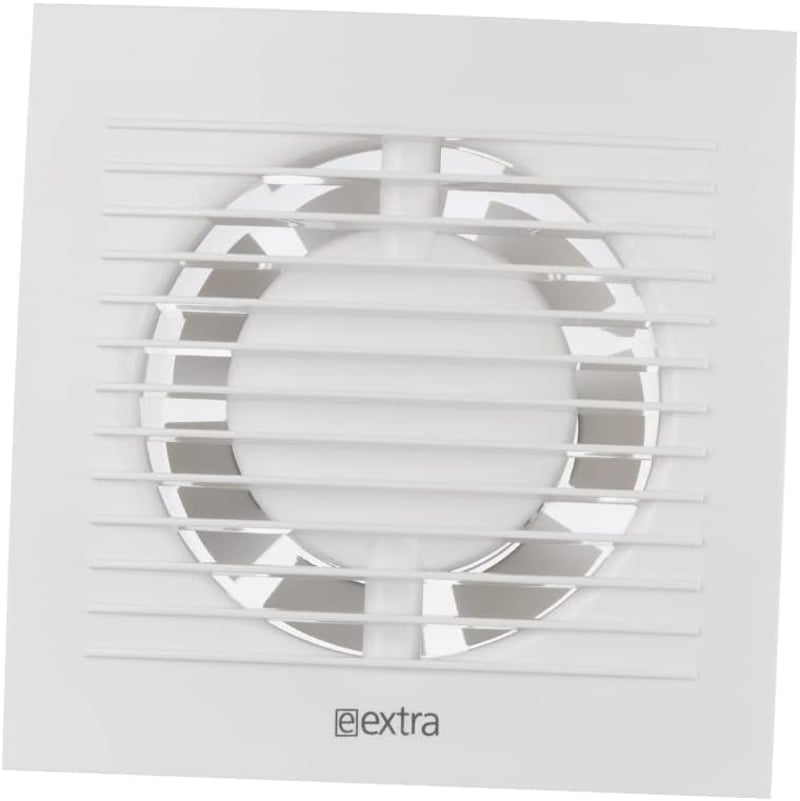 EUROPLAST Fürdőszoba Ventilátor 100mm Átmérő Csendes Szellőztető Fehér WC Páramentesítő Fali Elszívó
