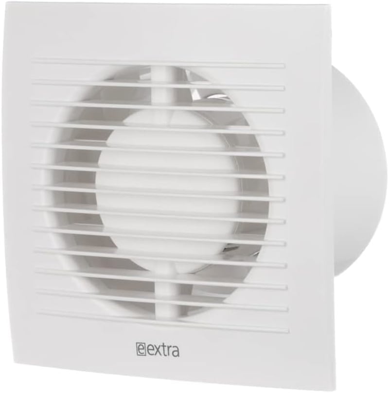 EUROPLAST Fürdőszoba Ventilátor 100mm Átmérő Csendes Szellőztető Fehér WC Páramentesítő Fali Elszívó