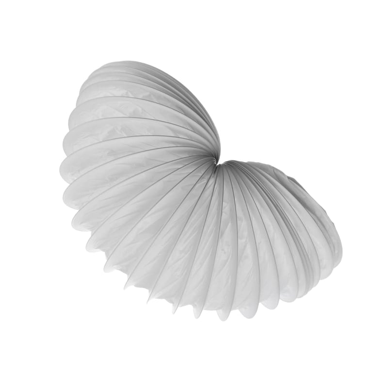 Europlast FV150-1 flexibilné PVC vzduchové potrubie, biele - 150 mm / 1 m