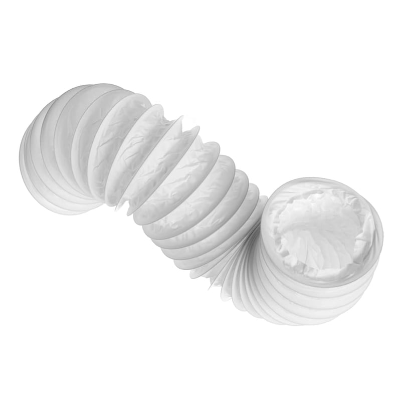 EUROPLAST PVC odvodna cijev za napu, sušilicu rublja, klima uređaj - 100 mm - 1 m - bijela