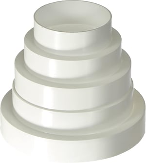 EUROPLAST PVC reduktor, spojnica za ventilacijski kanal 80-150mm, adapter