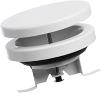 EUROPLAST Szellőzőrács 80mm Fehér Acél Mennyezeti Befúvó Szelep Kerek Tányérszelep Csőcsatlakozással 1
