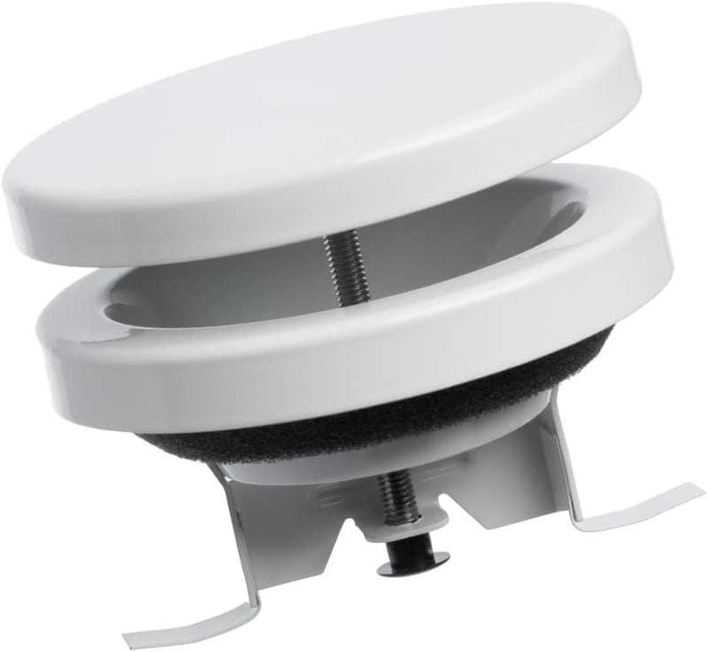 EUROPLAST Szellőzőrács 80mm Fehér Acél Mennyezeti Befúvó Szelep Kerek Tányérszelep Csőcsatlakozással