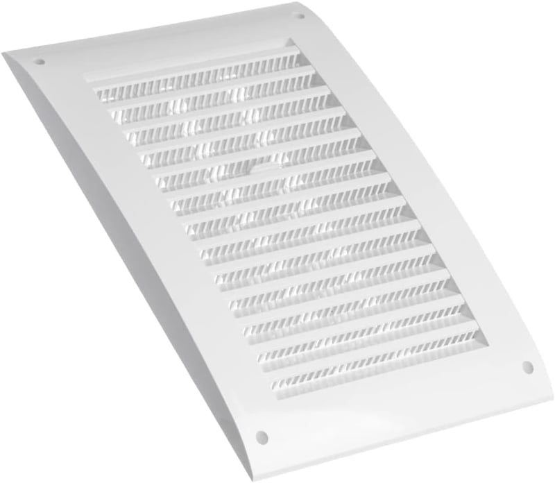 EUROPLAST Szellőzőrács Csúsztatóval 250x170mm Rovarháló Fehér ABS