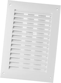 EUROPLAST Szellőzőrács Csúsztatóval 250x170mm Rovarháló Fehér ABS 1