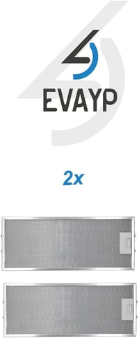 EVAYP 2x Fém Zsírszűrő 456x185mm AEG Juno Elica Whirlpool Electrolux Páraelszívóhoz 5