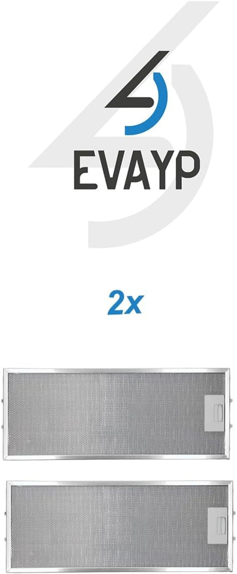 EVAYP 2x Fém Zsírszűrő 456x185mm AEG Juno Elica Whirlpool Electrolux Páraelszívóhoz