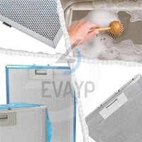 EVAYP 2x Fém Zsírszűrő 456x185mm AEG Juno Elica Whirlpool Electrolux Páraelszívóhoz 6