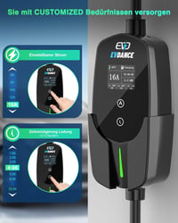 EVDANCE 11 kW hordozható Wallbox Type 2 töltőkábel 7,8m CEE 16A elektromos autóhoz 2