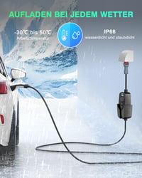 EVDANCE 11 kW hordozható Wallbox Type 2 töltőkábel 7,8m CEE 16A elektromos autóhoz 5