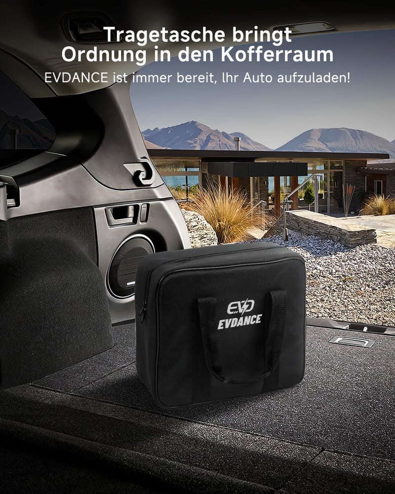 EVDANCE Type 2 Schuko 3.68 kW elektromos autó töltőkábel 6.1m
