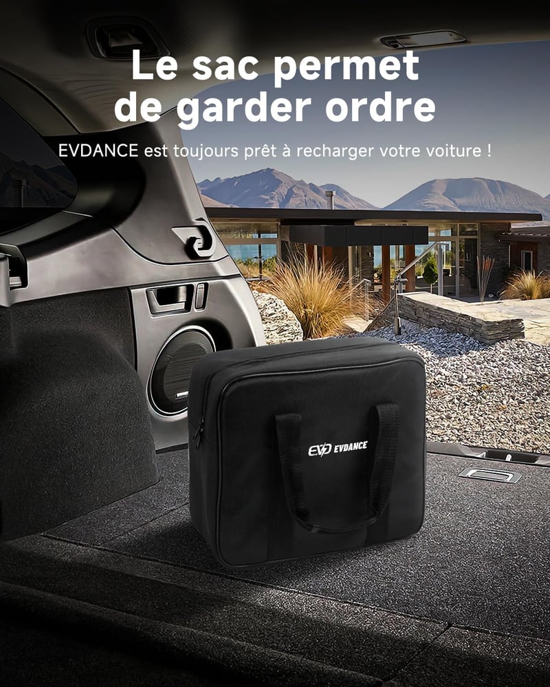 EVDANCE Type 2 Töltőkábel Schuko 3.68kW 6.1m 16A Ezüst