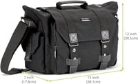 Evecase XL vászon DSLR fotós táska 14" laptoprekesszel és esővédővel - fekete 6