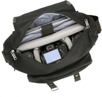 Evecase XL vászon DSLR fotós táska 14" laptoprekesszel és esővédővel - fekete 2