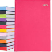 Evelay 2027 diár A4 – Denný kalendár, plánovač a organizér s pevnou väzbou, 70 g/m² papier, so záložkou, na prácu, do školy a na osobné plánovanie 1