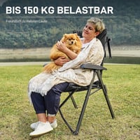 EVER ADVANCED Camping szék 150 kg terhelhetőség 4 fokozat háttámla alumínium 3