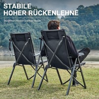 EVER ADVANCED Camping szék 150 kg terhelhetőség 4 fokozat háttámla alumínium 4