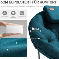 EVER ADVANCED Luxury Moonchair XXL Camping Chair 150 kg Zöld 4