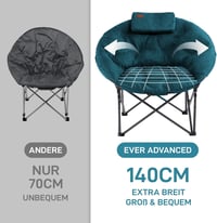 EVER ADVANCED Luxury Moonchair XXL Camping Chair 150 kg Zöld 5