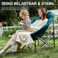 EVER ADVANCED Luxury Moonchair XXL Camping Chair 150 kg Zöld 6
